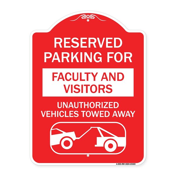 Reserved Parking for Faculty and Visitors Unauthorized Vehicles Towed Away, A-DES-RW-1824-23103